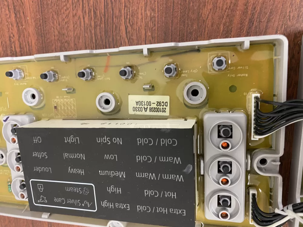 Samsung DC92-00130A DC92-00125A Washer UI Control Board AZ37652 | BK1301