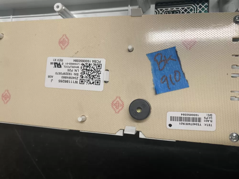 Maytag W11186265 Washer Control Panel W11325573 AZ17210 | BK910