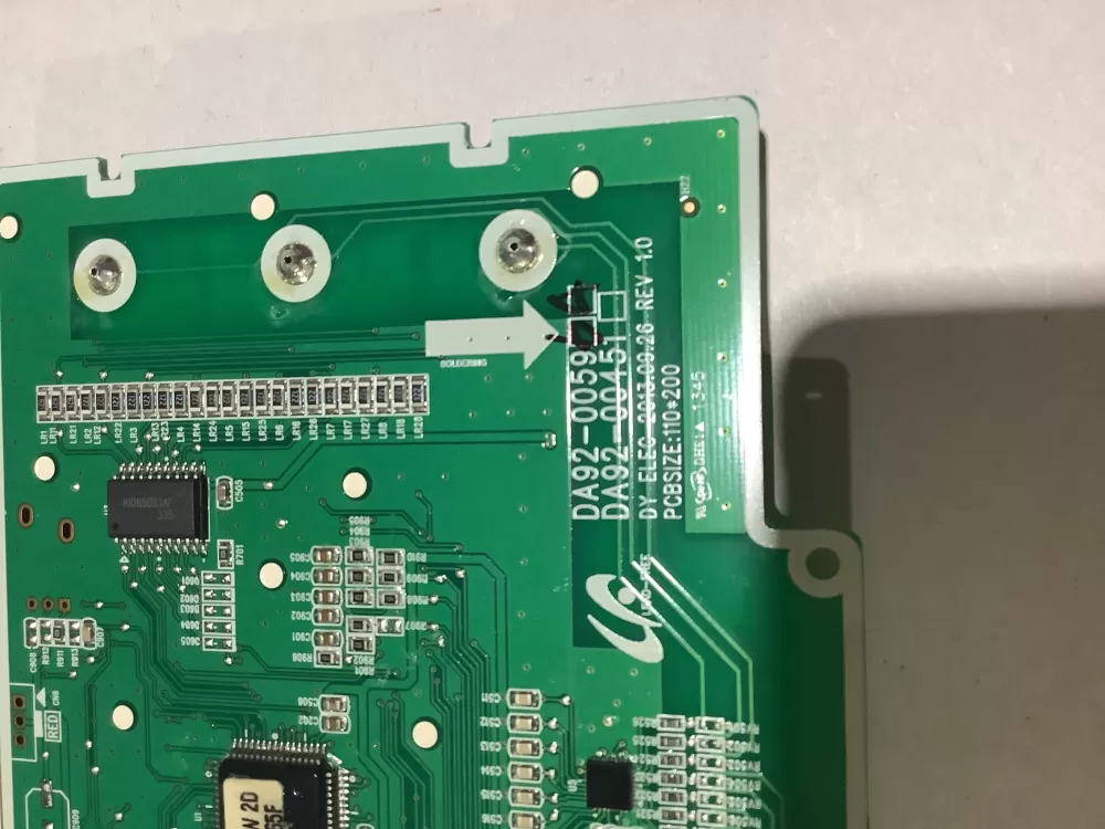 Samsung DA92-00596A Refrigerator Dispenser Control Board AZ177891 | ZC2653