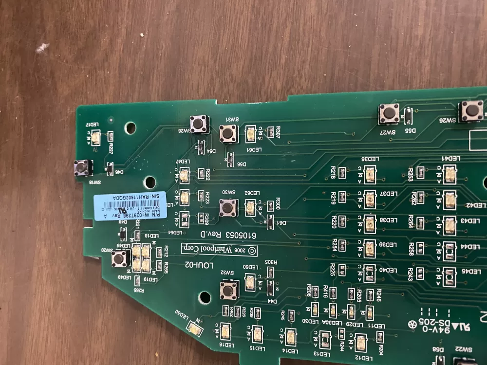 Whirlpool W10298622 W10297398 Washer Control Board AZ31856 | BK1676