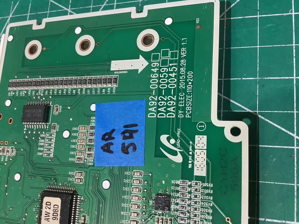 Samsung DA92 00649A Refrigerator Control Board Dispenser AZ194131 | AR591