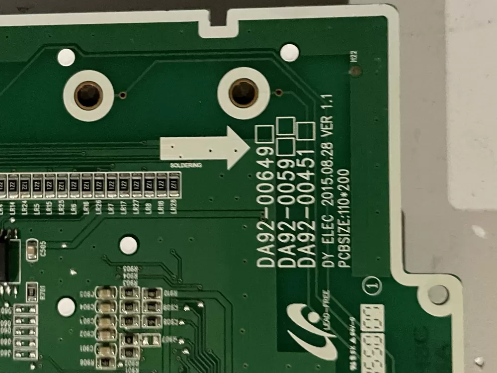 Samsung DA92 00649A Refrigerator Control Board Dispenser AZ31914 | Wm88