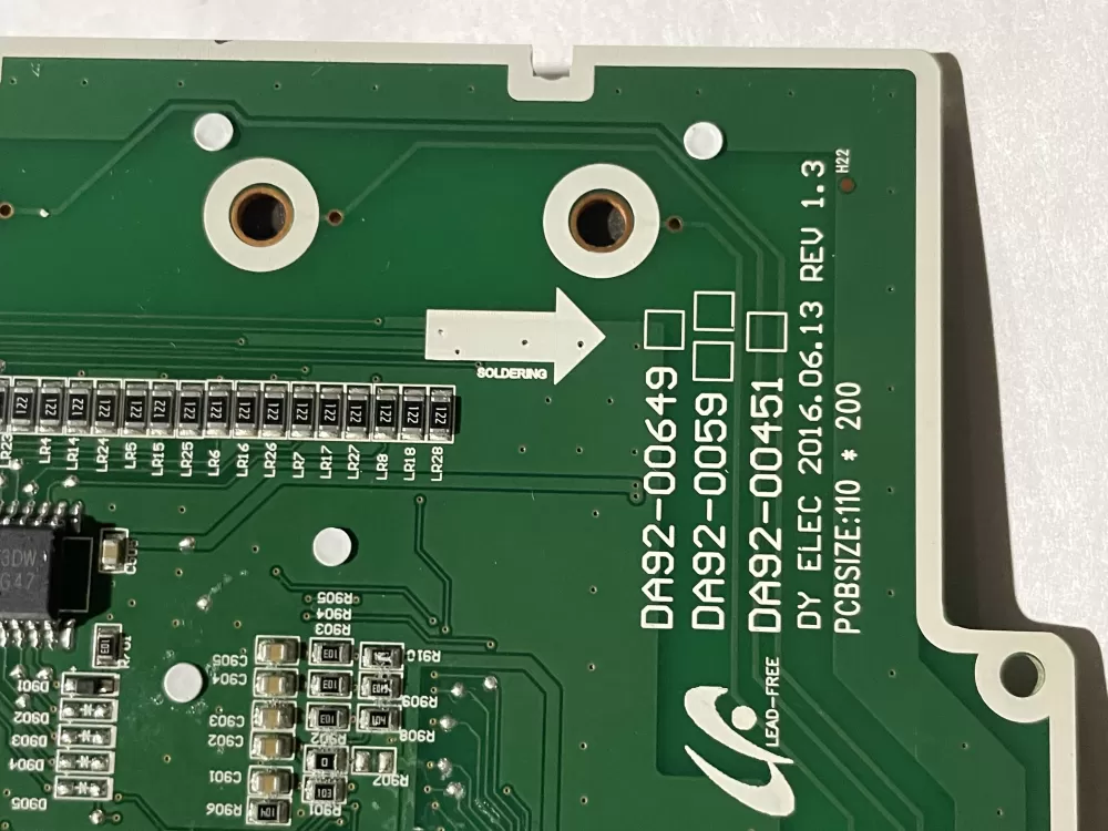 Samsung DA92 00649A Refrigerator Control Board Dispenser AZ189311 | Wm847