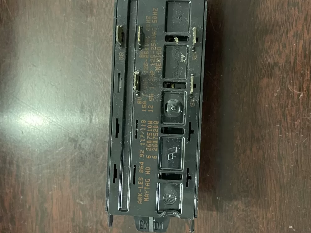 Maytag 6 2607510W Washer Push Button Switch AZ32279 | KM180