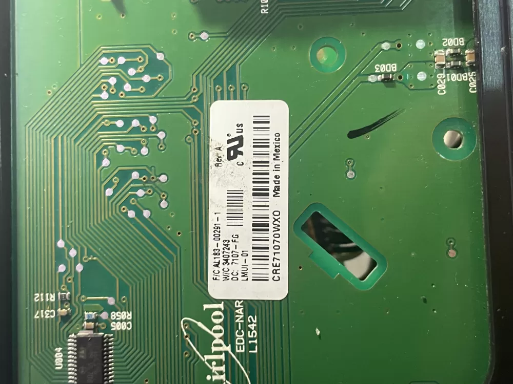 WHIRLPOOL DRYER CONTROL PANEL PART # W10153650  AZ197065 | Wm2726