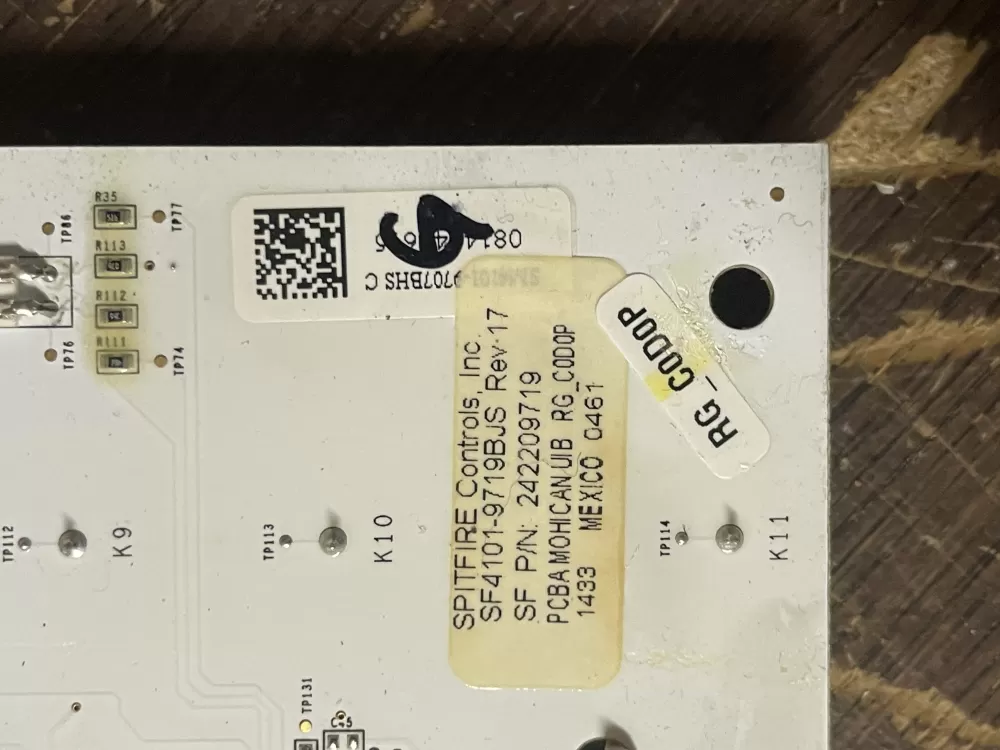 Frigidaire dispenser control Board 242209719 AZ41162 | Wm1712