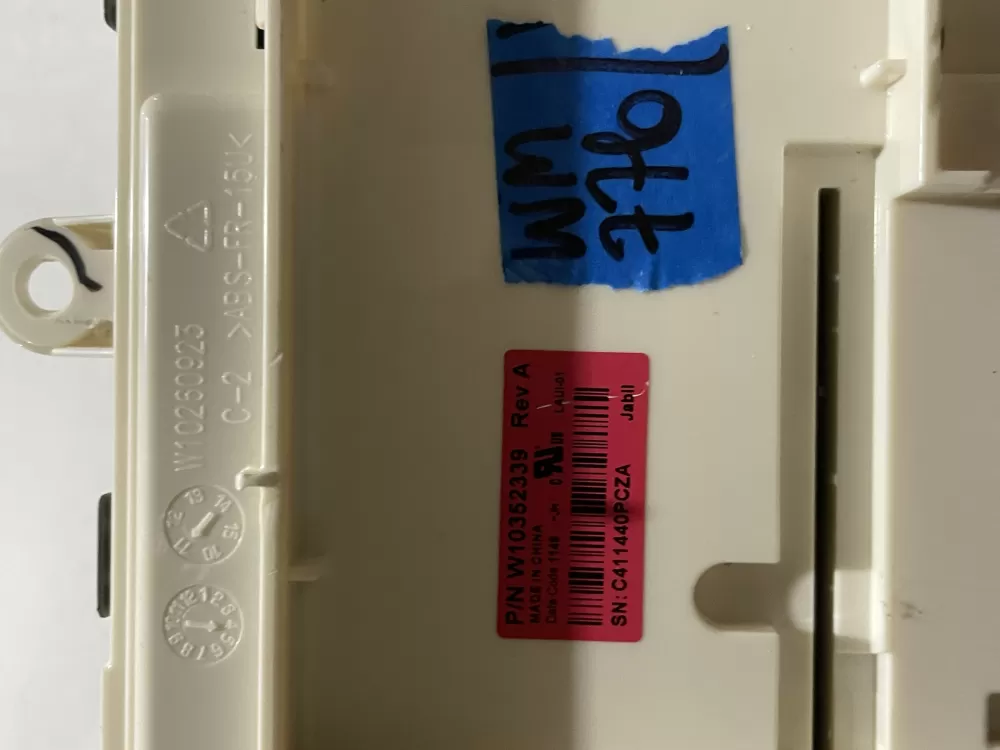 Whirlpool W10352339 Washer Control AZ191360 | Wm10352339