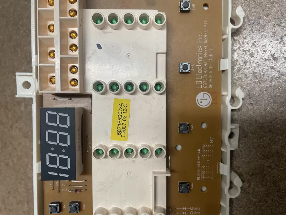 LG 6870EC9259A 6871ER2078A Washer Control Board AZ16586 | KMV76