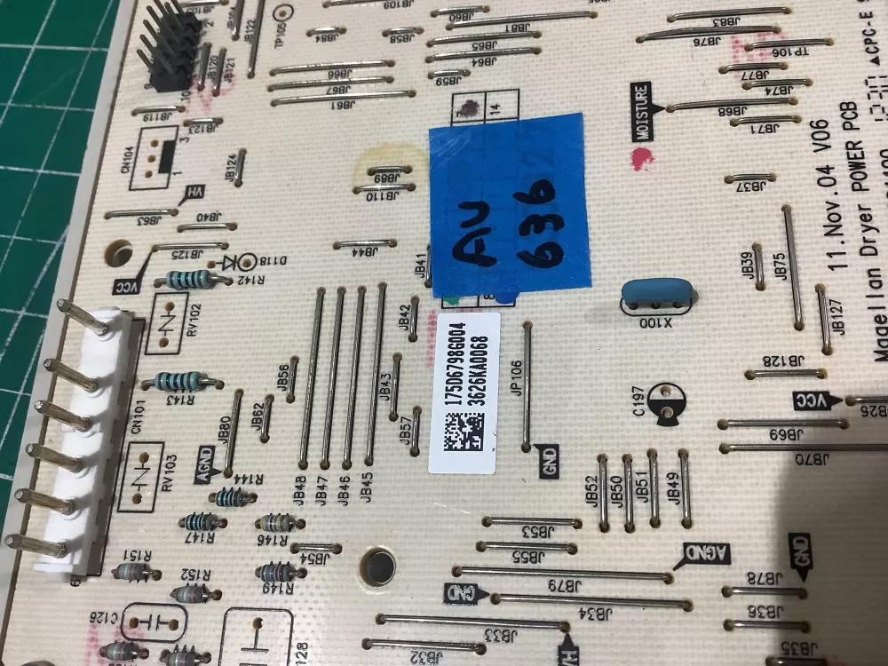 GE 175d6798g004 Dryer Control Board AZ187939 | AV636