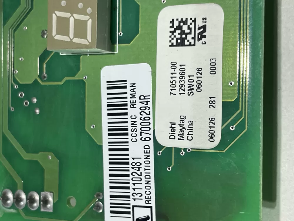 Maytag 12939601 67006294 5  Control Board AZ143370 | Wm2410