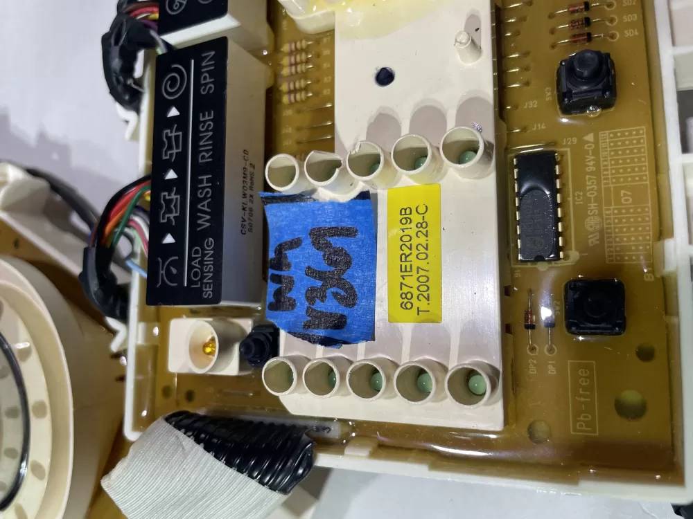 LG 6870EC9230A 6871ER2019B Washer Control Board AZ147145 | Wmv369