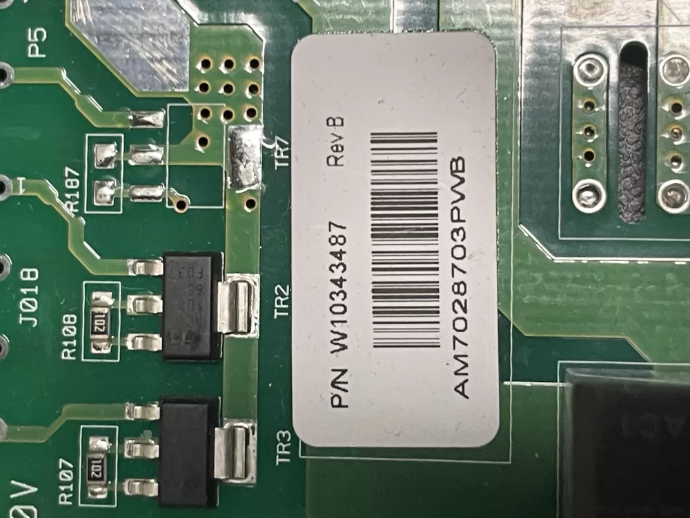 Whirlpool W10343487 Washer Control Board CCU AZ12452 | 642