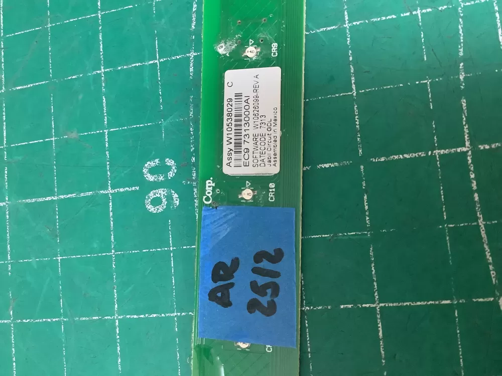 KitchenAid W10538029 Dishwasher Control Board Interface AZ227141 | AR2512