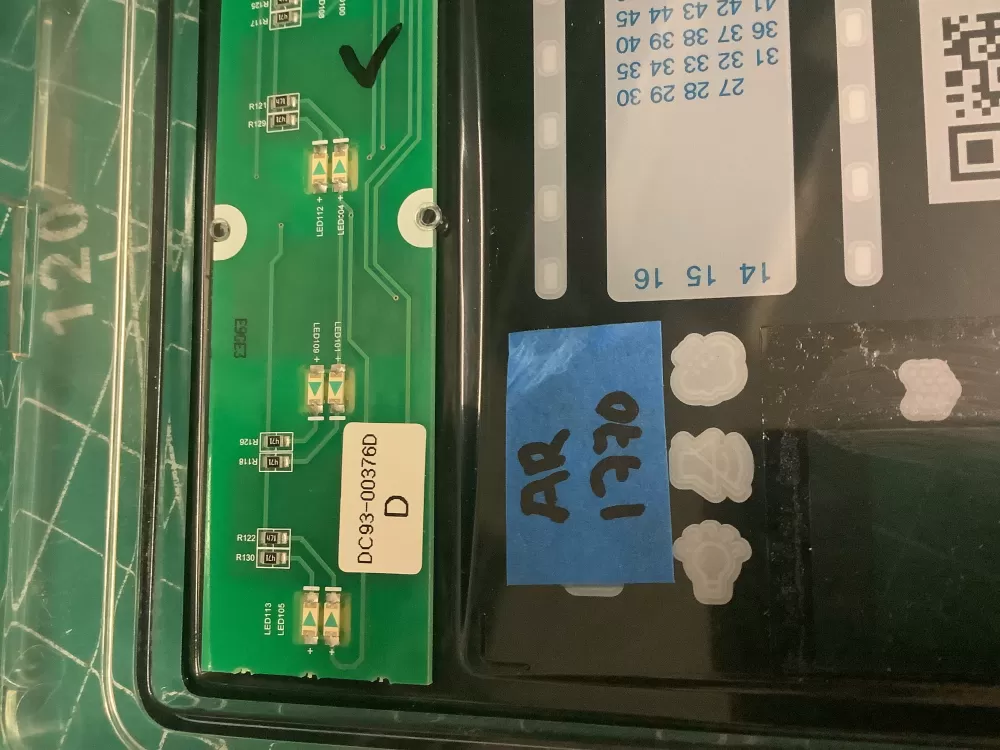 Samsung DC92-01607J DC94-06643A Dryer UI Control Board AZ205685 | AR1770