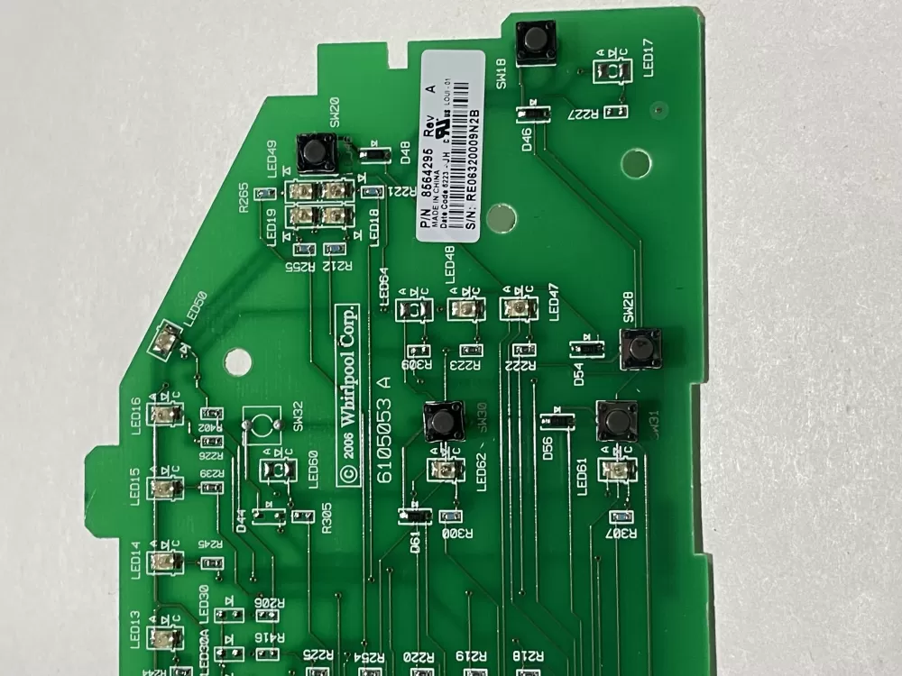 Whirlpool 8564295 User Interface Control Board AZ146193 | KM2450