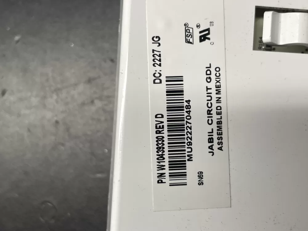 Whirlpool W10439330 WPW10439330 Refrigerator Control Board AZ37039 | Wm363