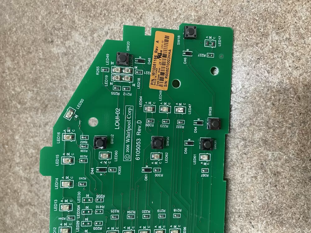Whirlpool W10051166 Dryer Control Board AZ13745 | KM1566