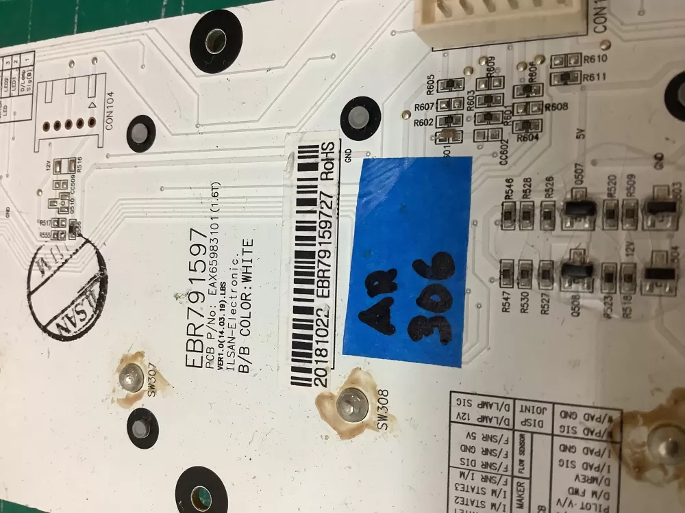 LG EBR79159727  Control Board Pcb Assembly Display AZ226025 | AR306