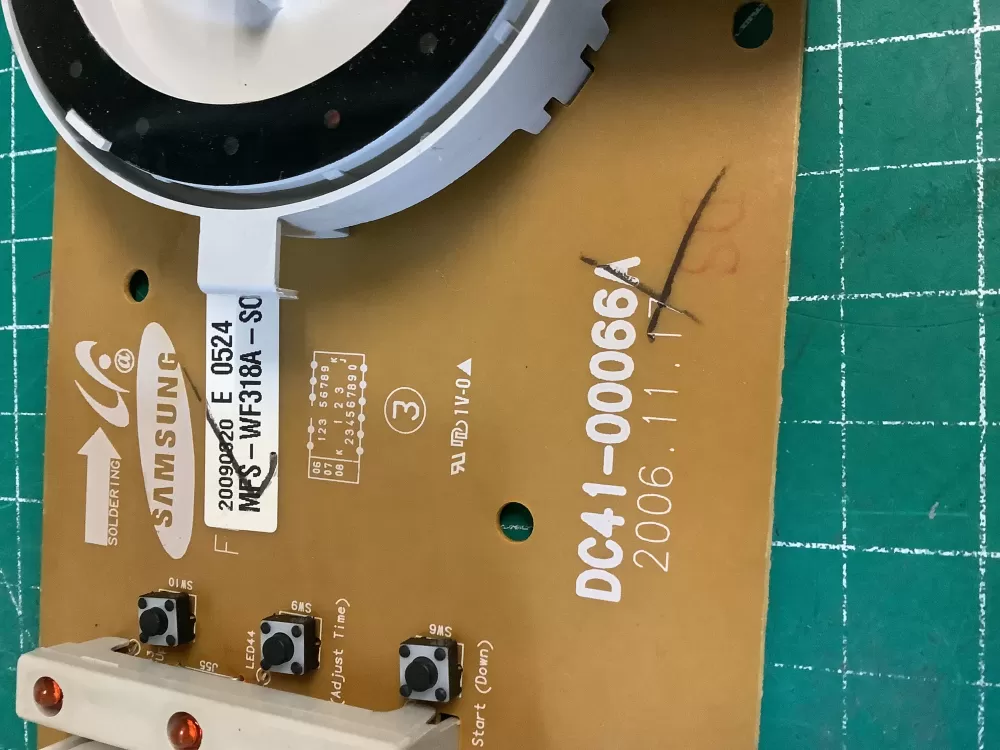 Samsung DC41-00066A MFS-DV318A-S0 Washer Control Board AZ228028 | NR506