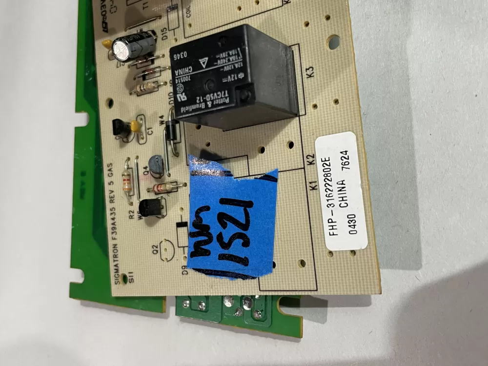 Frigidaire Range Timer Control Board 316222802E AZ190676 | Wm1521