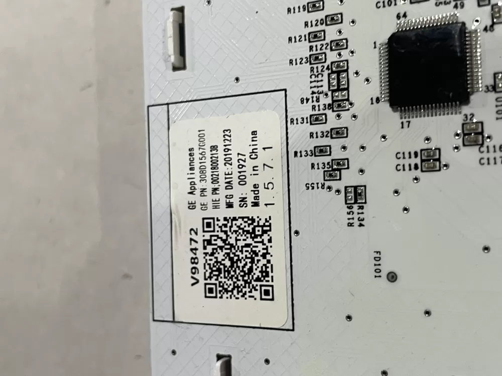 GE Washer Interface Control Board 308D1561G100 AZ185197 | Wm620
