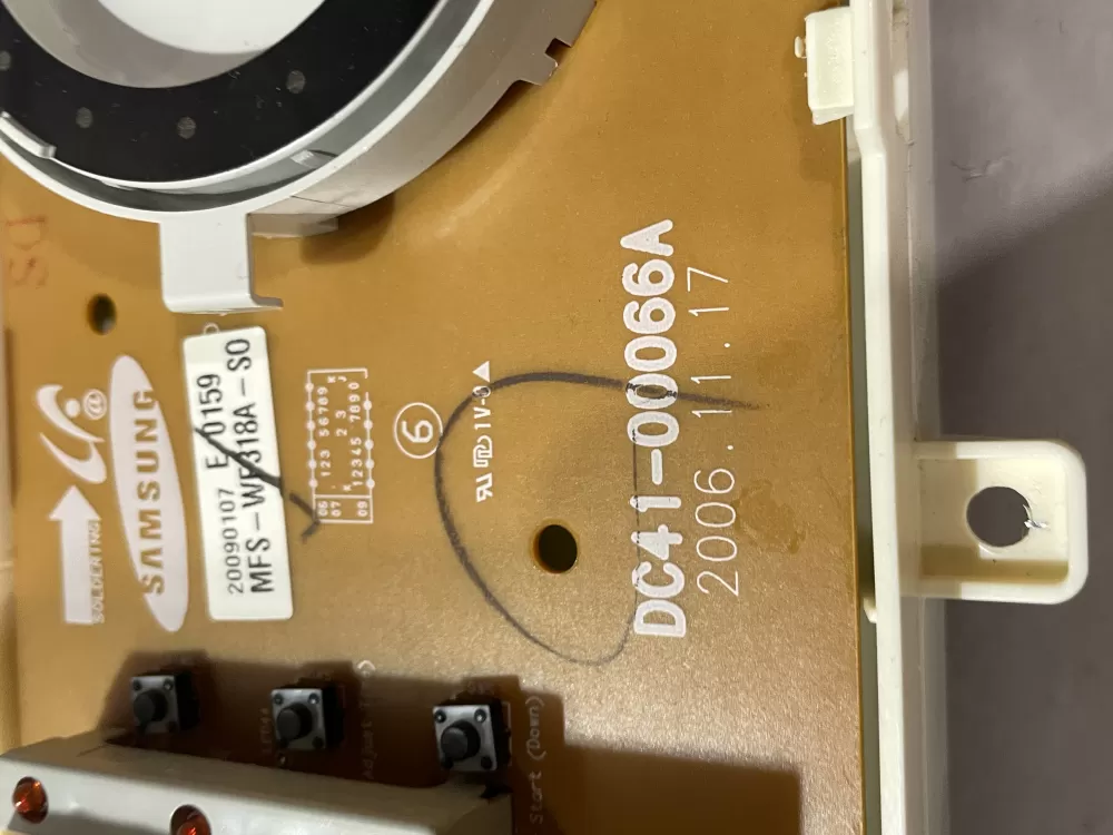 Samsung MFS-DV318A-S0 DC41-00066A Dryer UI Control Board AZ205232 | Wmv916
