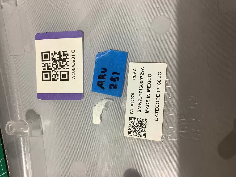 Whirlpool Kenmore W10643930 W106439301 Control Board Overlay AZ191217 | ARV251