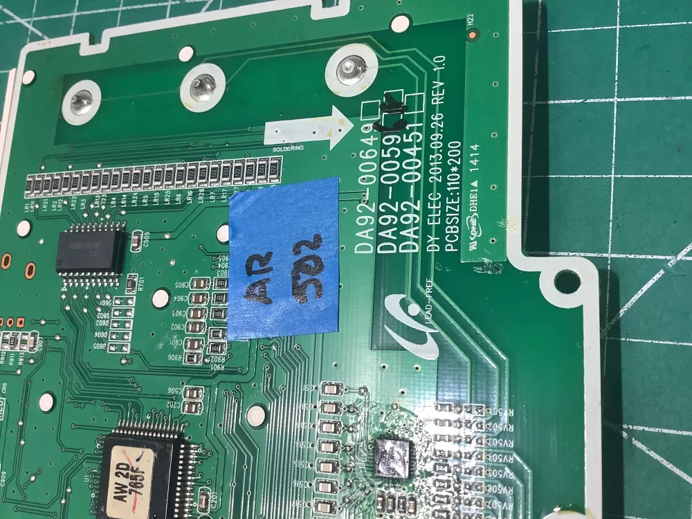 Samsung DA92-00596A Refrigerator Dispenser Control Board AZ187984 | AR502