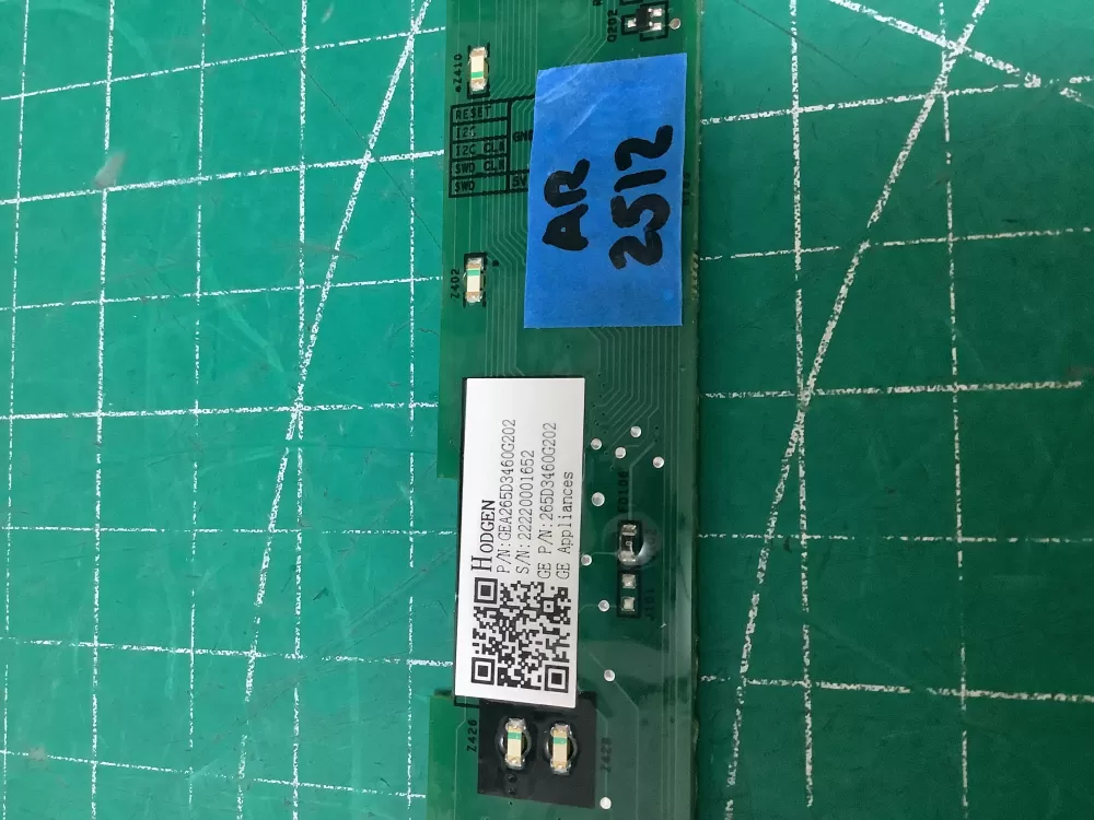 GE 265D3460G202 Dishwasher UI Control Board AZ227117 | AR2512