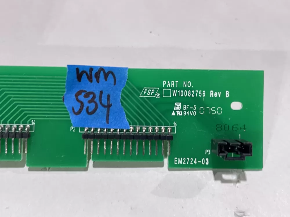 Kenmore W10082756 WPW10082756 Dishwasher Control Board AZ159863 | Wm534