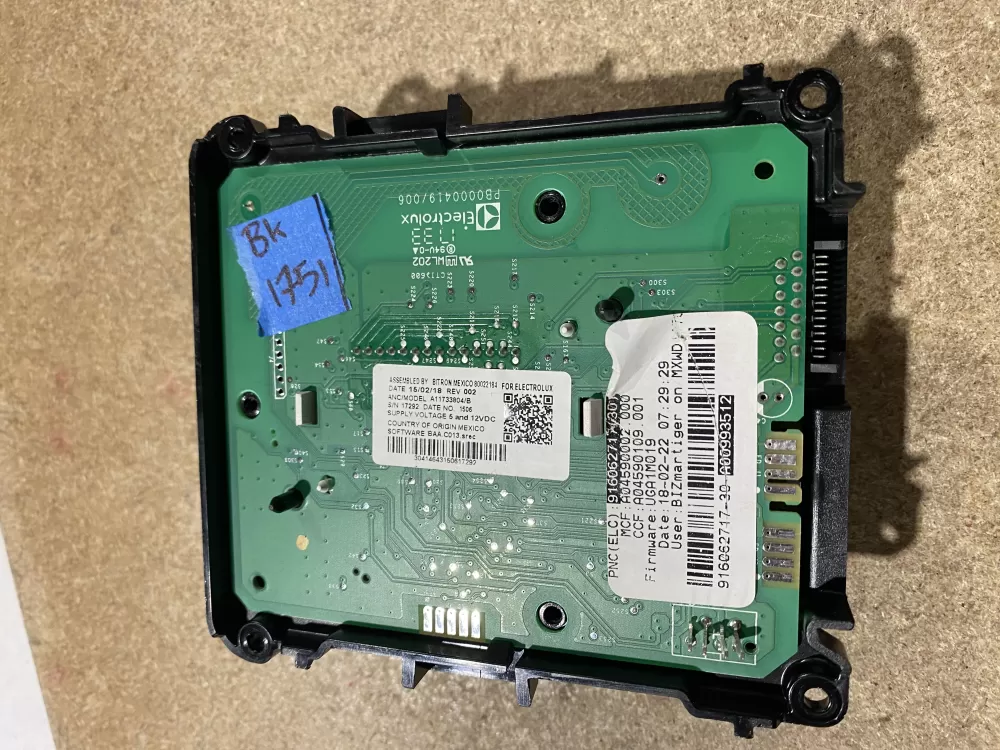 Frigidaire A00993512 Dryer Control Board Interface  AZ71170 | BK1751