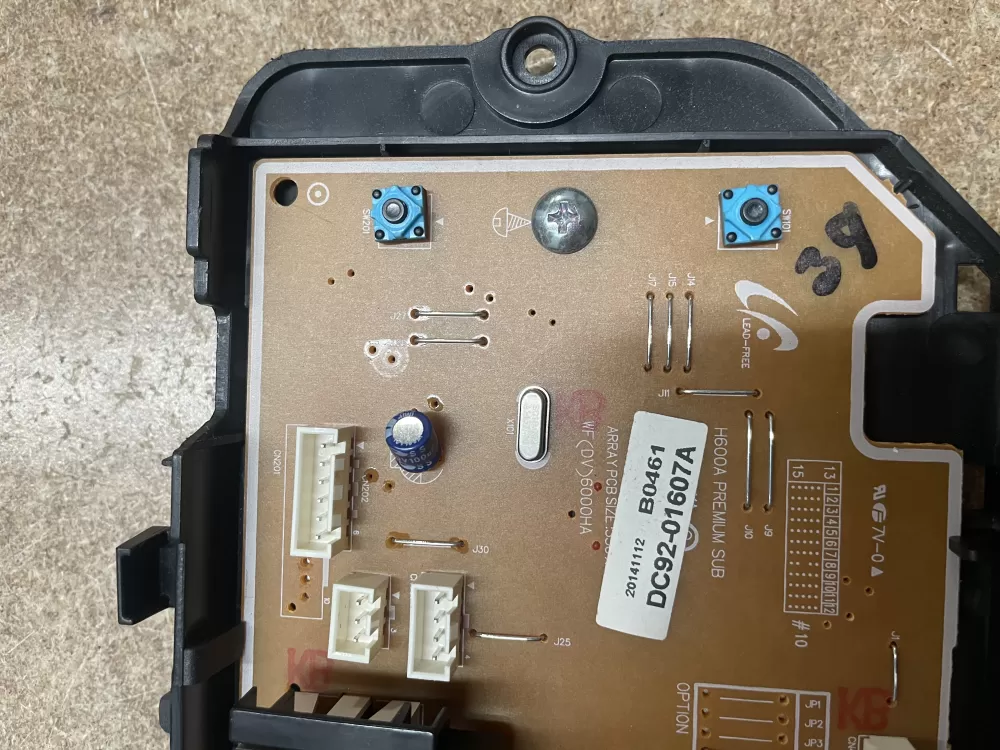 Samsung DC92-01607A Dryer Control Board Interface