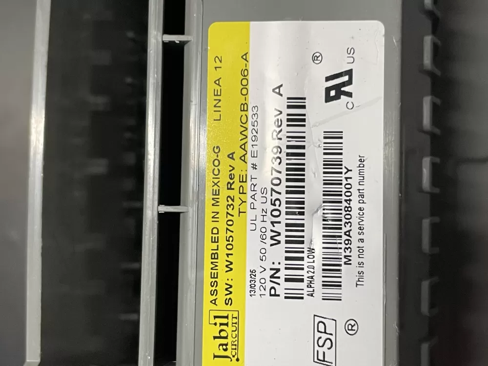 Whirlpool W10570739 Washer Control Board AZ20958 | WMV152