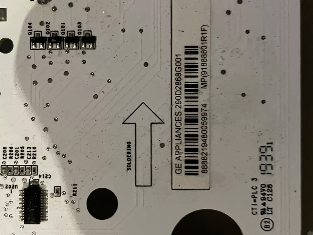 GE 290D2868G001 Washer Control Board AZ33147 | Wmv362