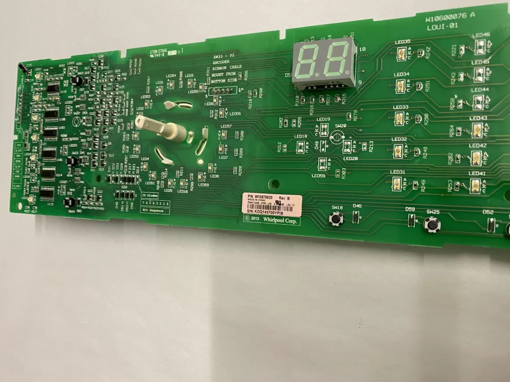 Whirlpool W10578820 W10578819 Dryer Control Board AZ212065 | BK1793