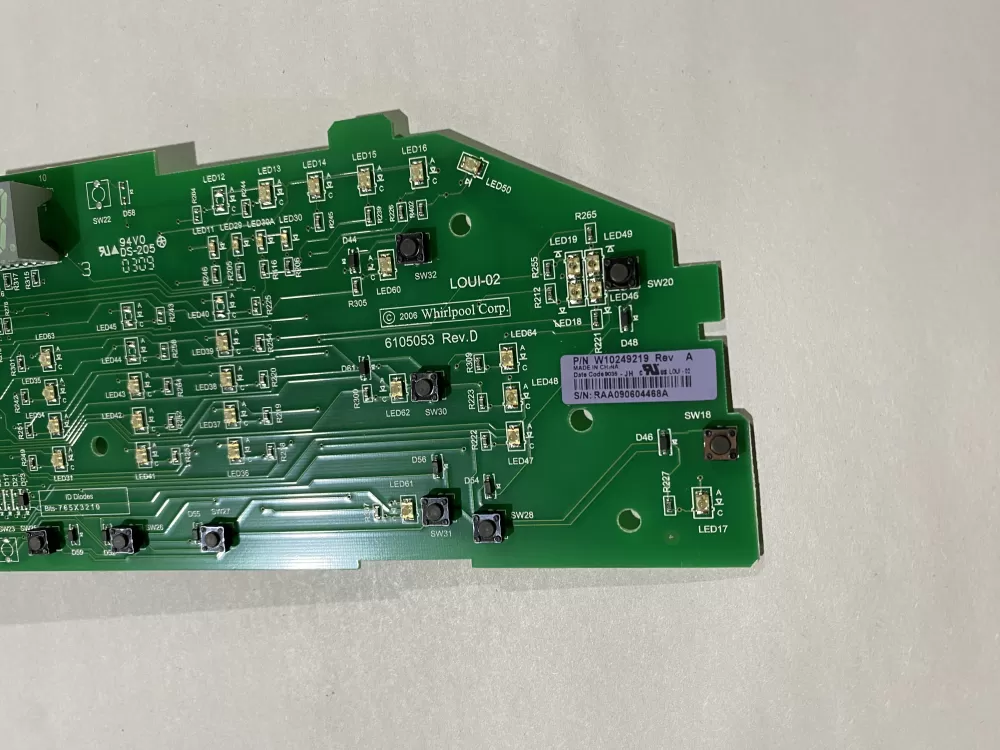 Electrolux A156331-01 Refrigerator Main Control Board AZ134290 | BK2338