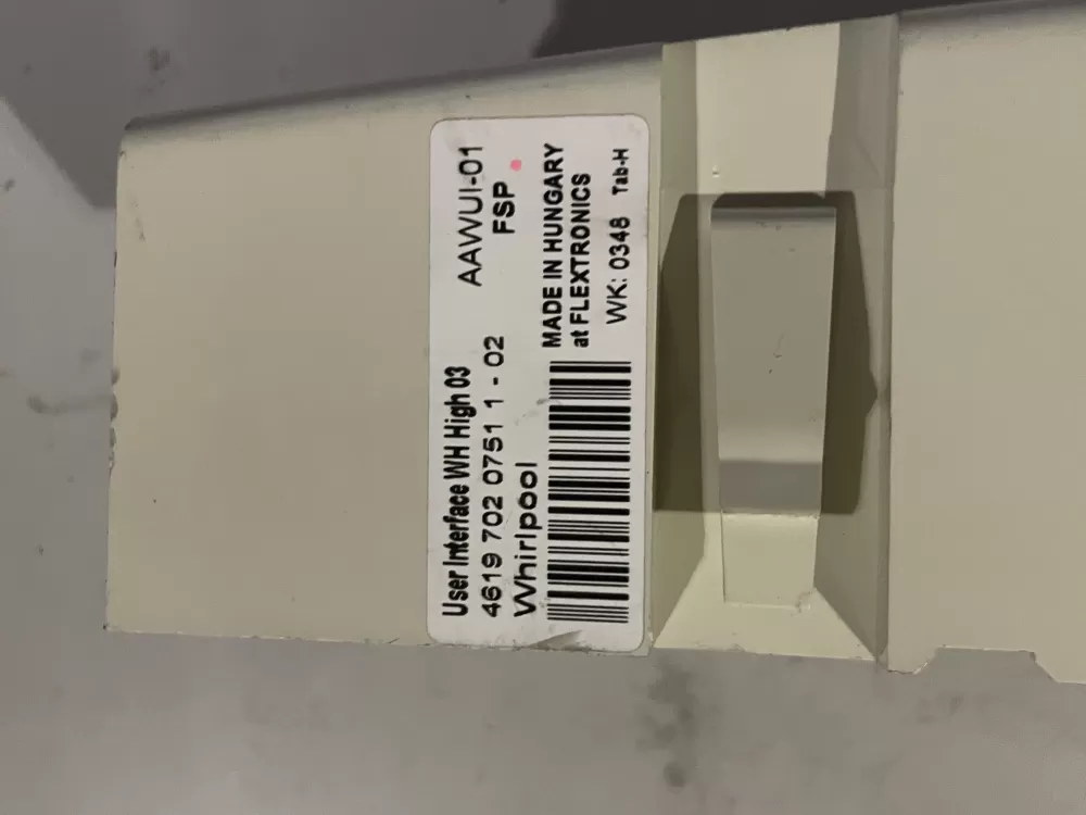 Whirlpool 4619 702 0751 1 -00  Washer  Control Board AZ33821 | Wmv371