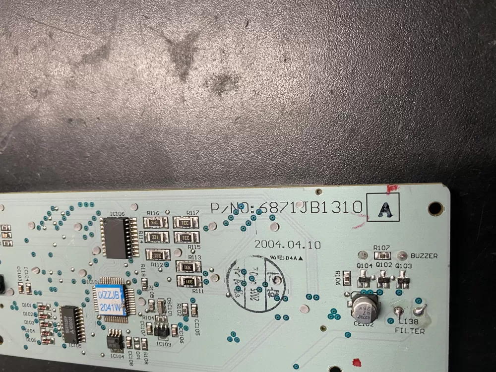 LG 6871JB1310A Refrigerator Dispenser Display Control Board AZ23177 | BK727