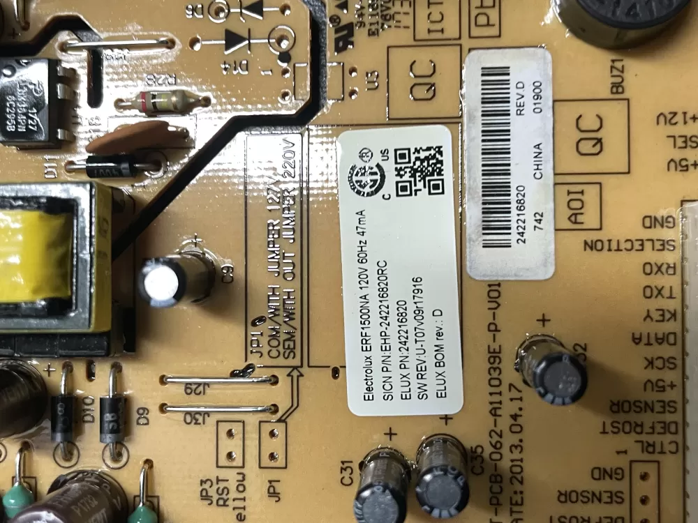 Electrolux Refrigerator 242216820 Main Control Board AZ16976 | 1222WM