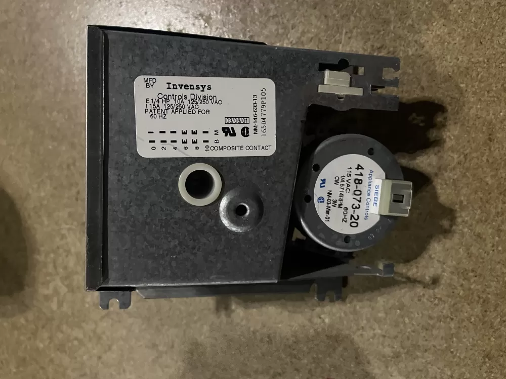 Kenmore  Hotpoint  General Electric AP2039748 824338 165D4779P105 WD21X10103 WD21X10077 PS260132 Dishwasher Timer