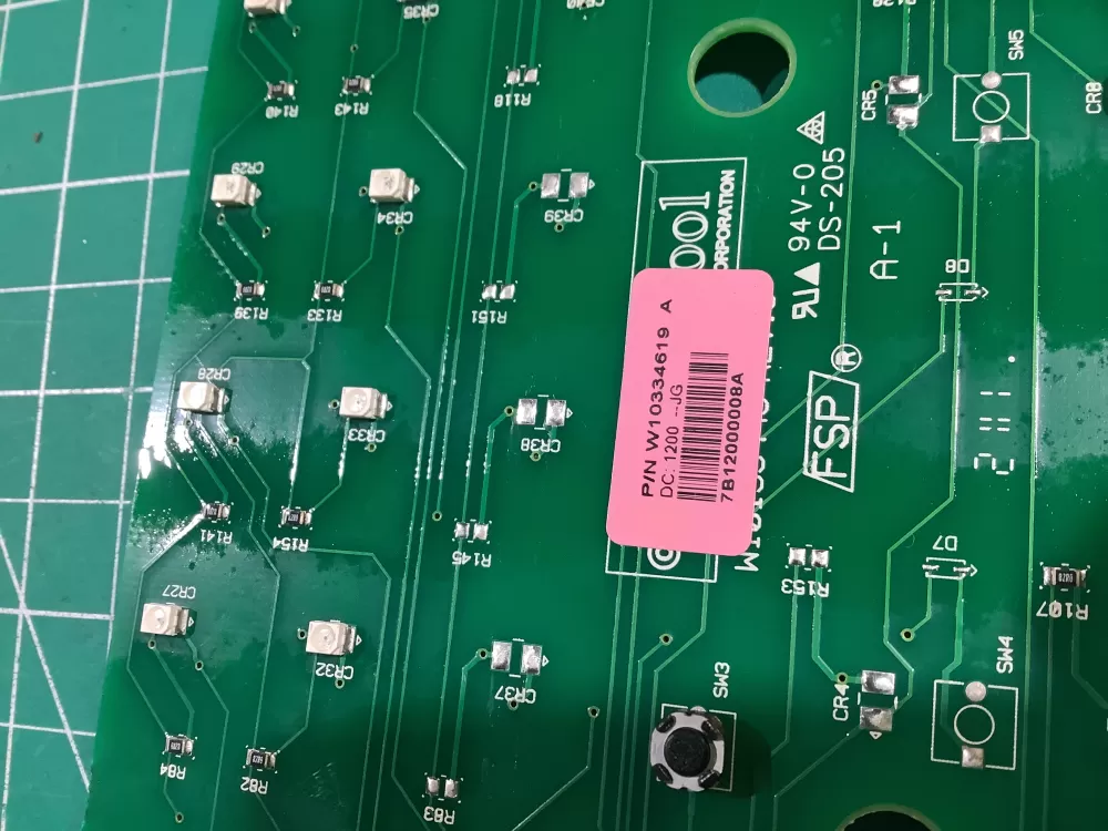 Whirlpool W10334619 Dryer Control Board Interface AZ143696 | NR2412