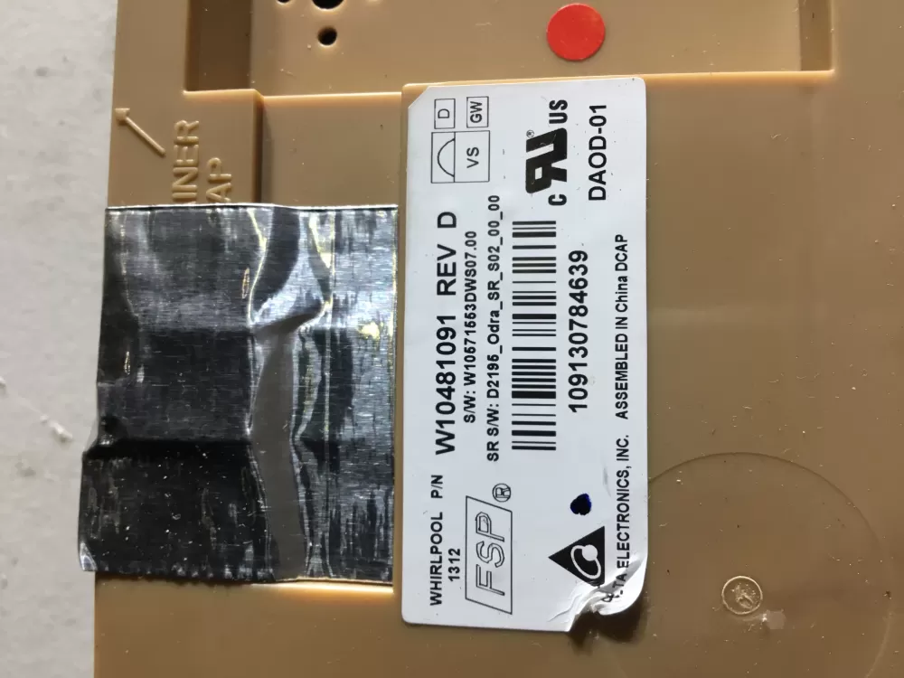 Kenmore W10481091 W10866118 AP6027291 Dishwasher Control Board AZ47068 | NR571