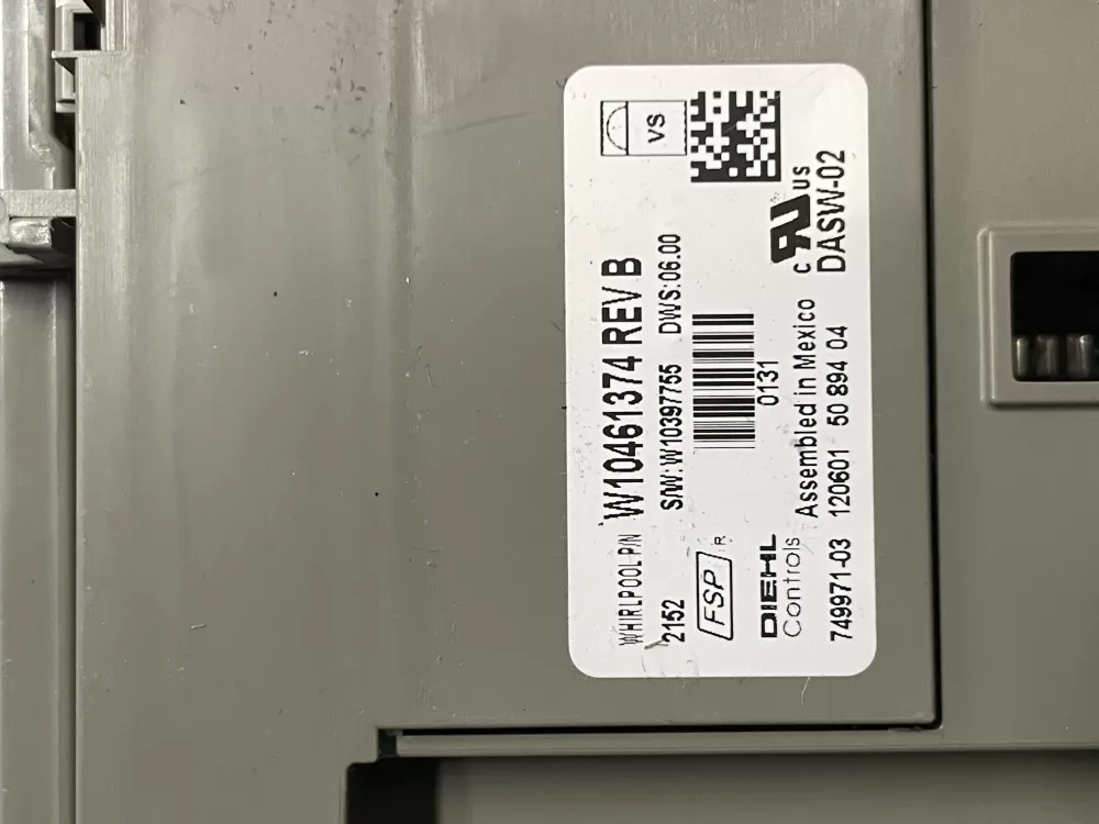 Kenmore W10473198 PS3651409 Dishwasher Jenn Air Control Board AZ14307 | 719