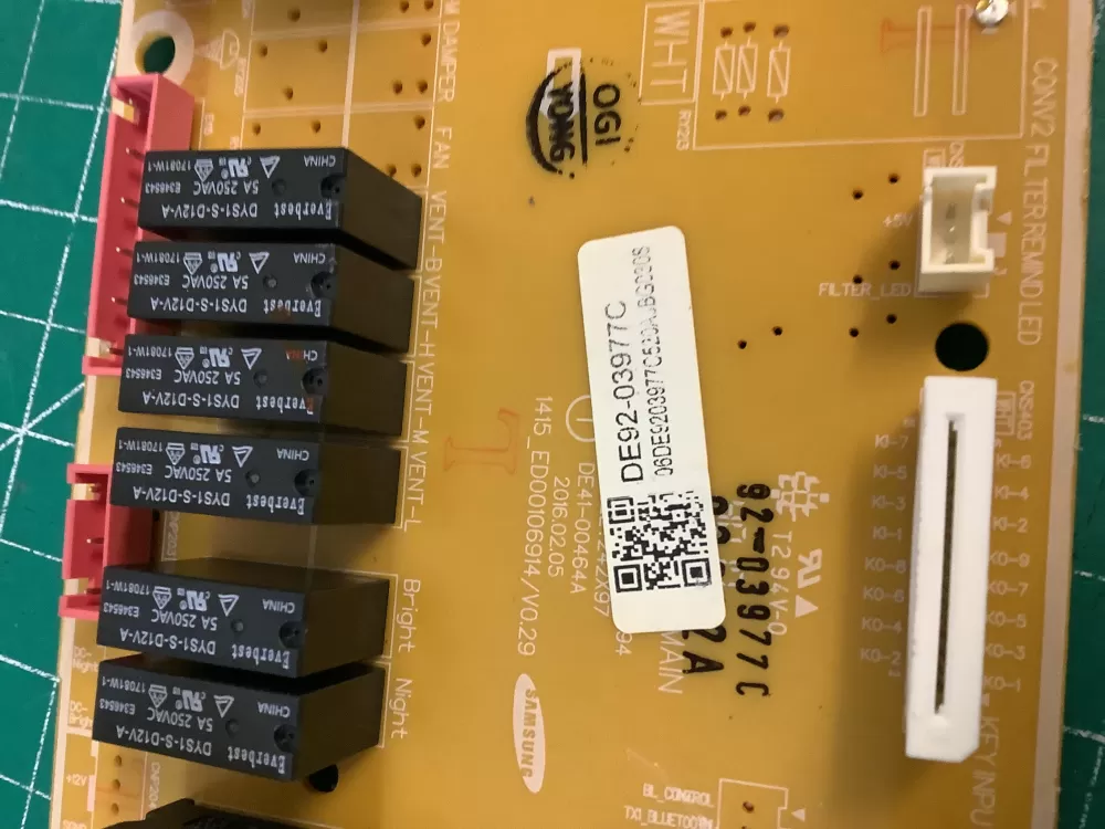 Samsung DE92 03977C Microwave Control Board Panel AZ225367 | NR326