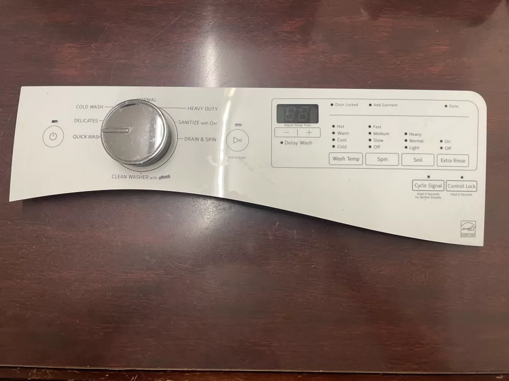 Whirlpool W10911022  AP6038038  4461064  PS11769765  W10640073  W10825110  W10825110D Washer Control Panel