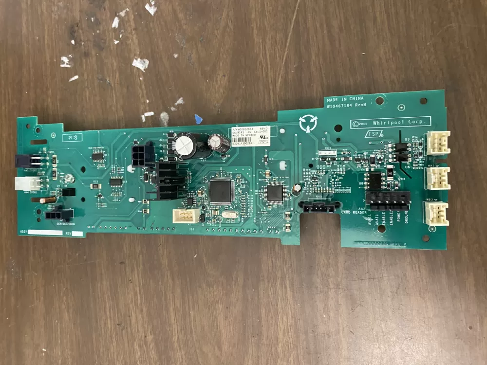 Whirlpool W10852653 Washer Control Board LCD Display Interface AZ56049 | BK1989