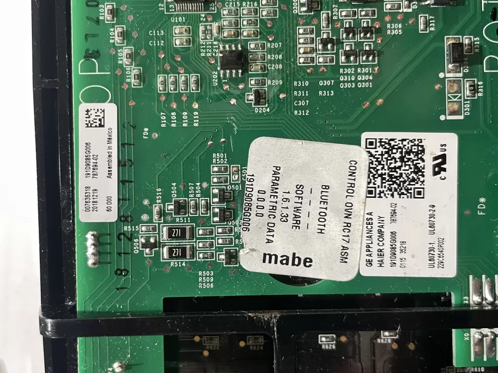 GE 191D9085G006 WB27X31751 Oven Control Board AZ184211 | Wm2617