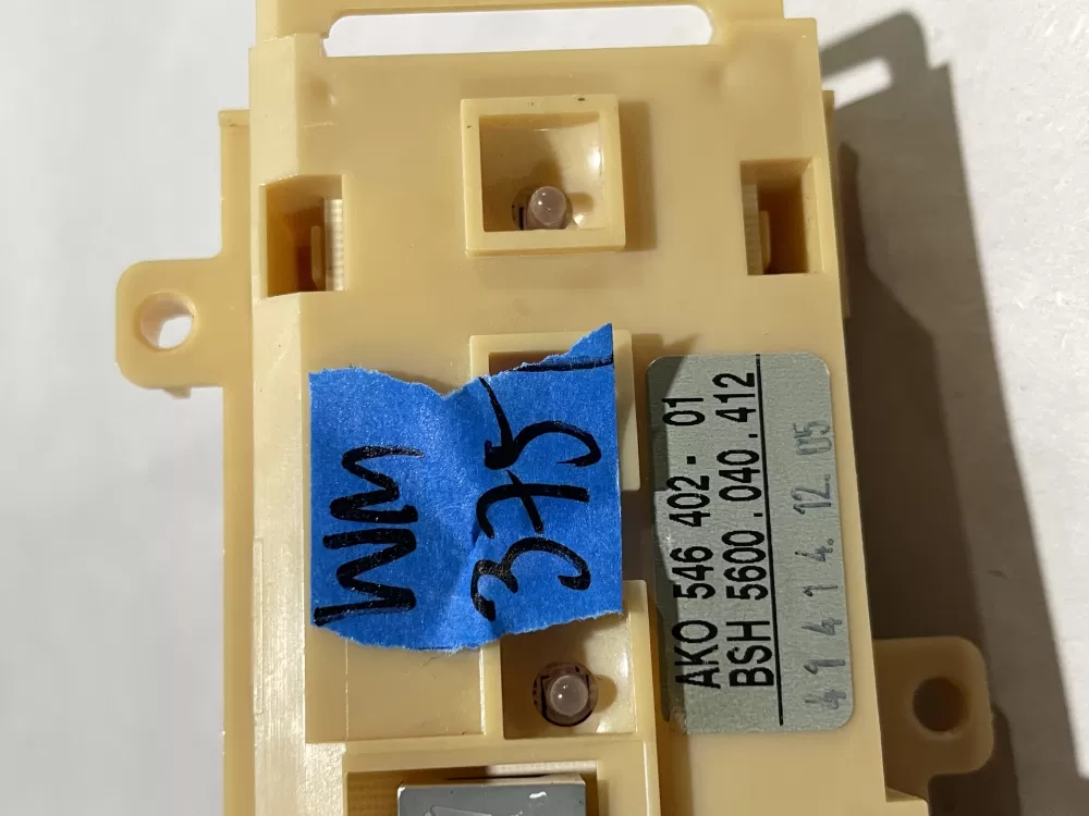 Bosch 5600040412 Diswasher Display Control Board AZ157809 | Wm375