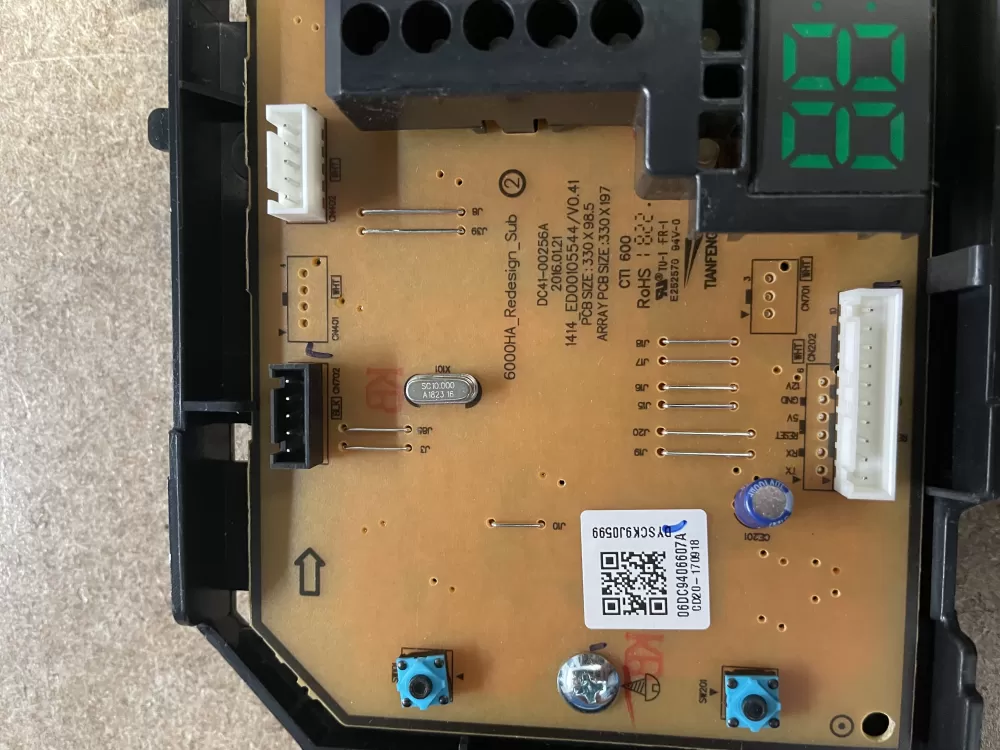 Samsung DC94-06607A Washer Control Board Free AZ19400 | KMV326