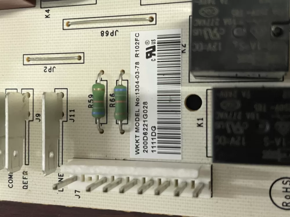 GE 200D6221G028 EBX1110P002 Refrigerator Control Board AZ98665 | Wm1706